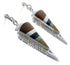 Genuine Sterling Silver Multicolor Inlay Earrings EX31432